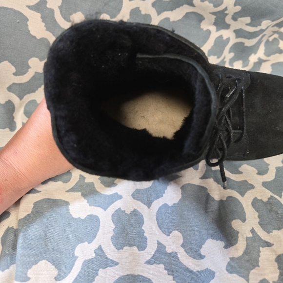 UGG Australia Black Quincy Winter boots women's 6.5 #1012359 wool lined - Picture 10 of 10